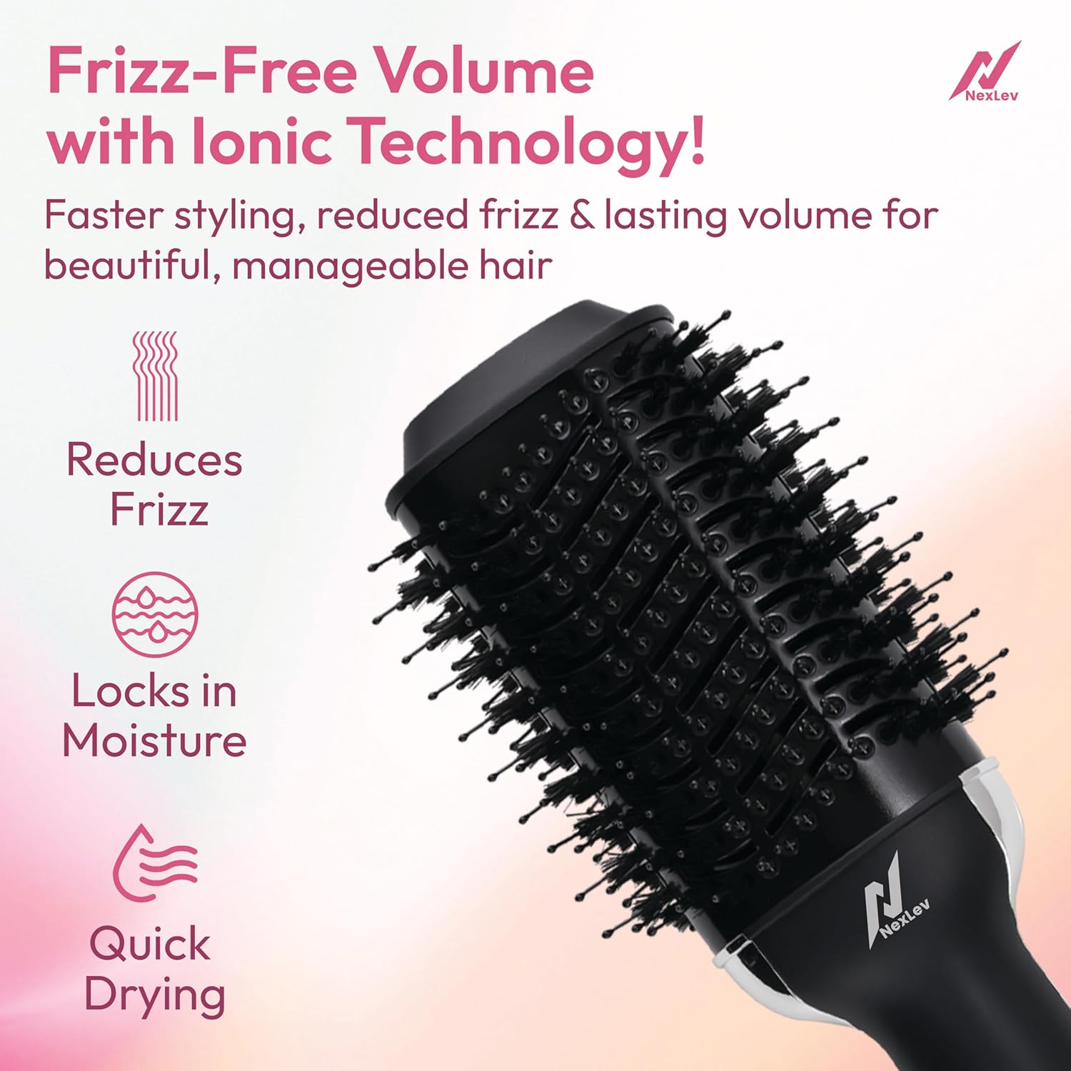 Refurbished -  Nexlev IONIC Volumizer Hair Brush V-01