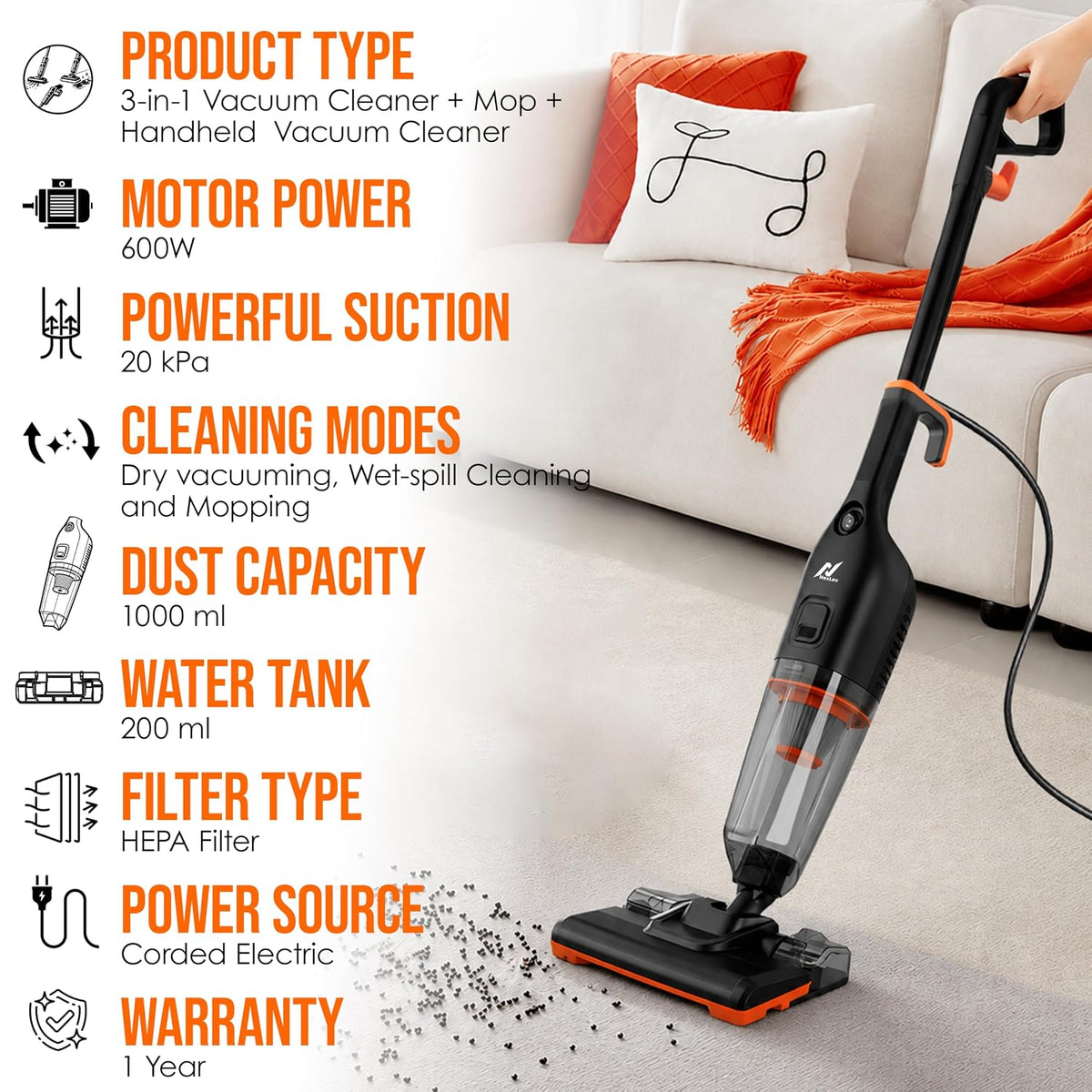Nexlev VacSwipe 3-in-1 Wet & Dry Vacuum Cleaner – VC-01 PRO