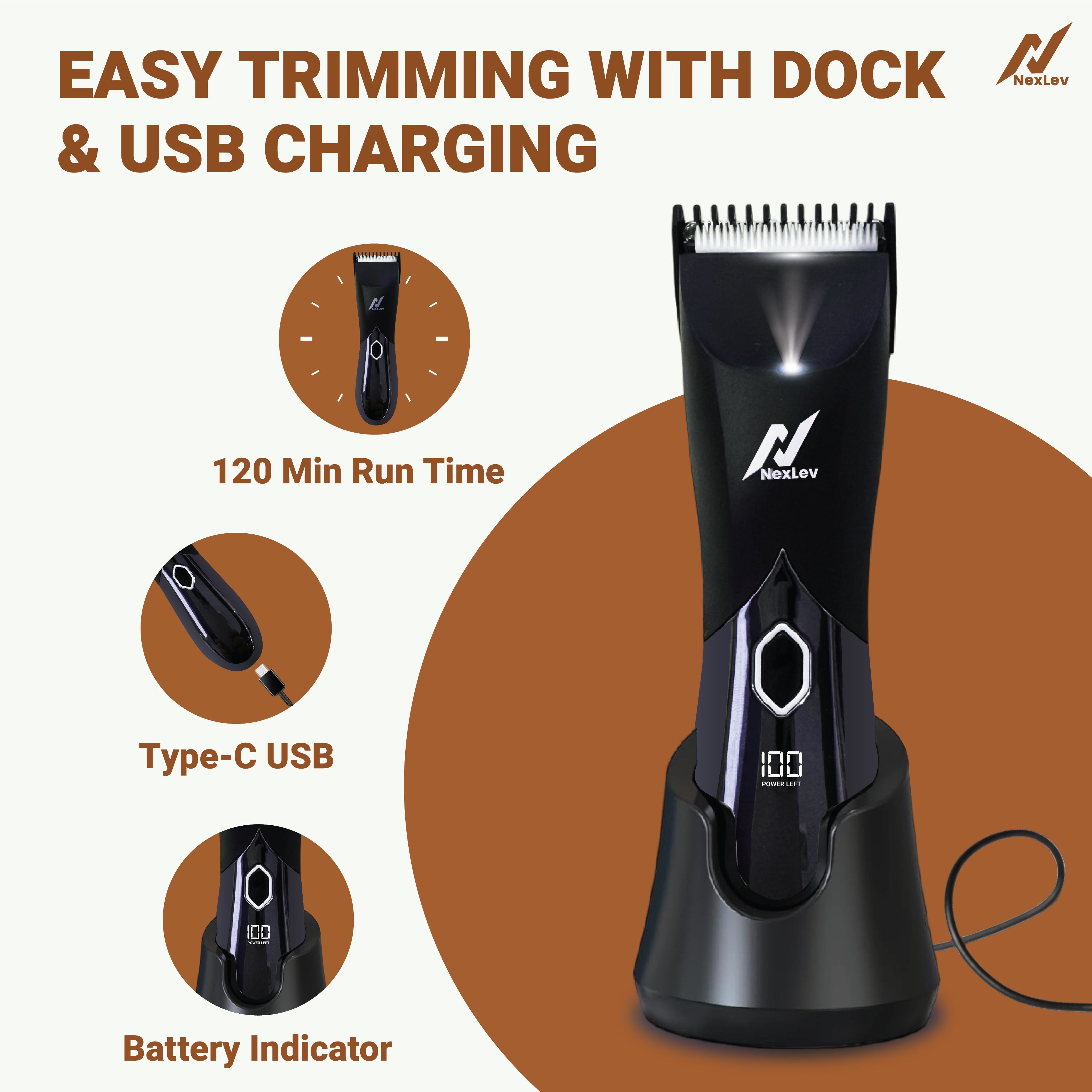 NexLev Intimate Trimmer for Men | TM-03