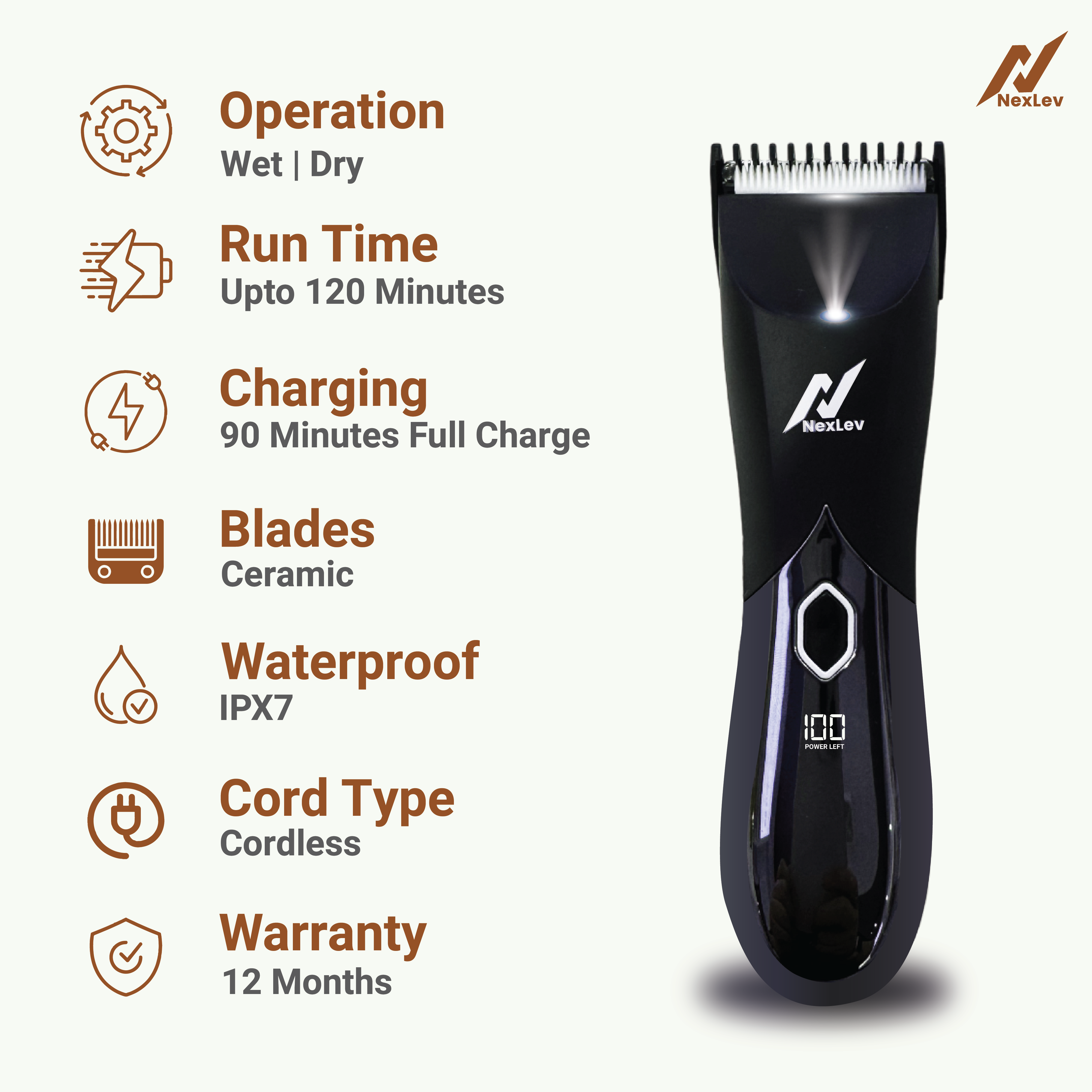 NexLev Intimate Trimmer for Men | TM-03