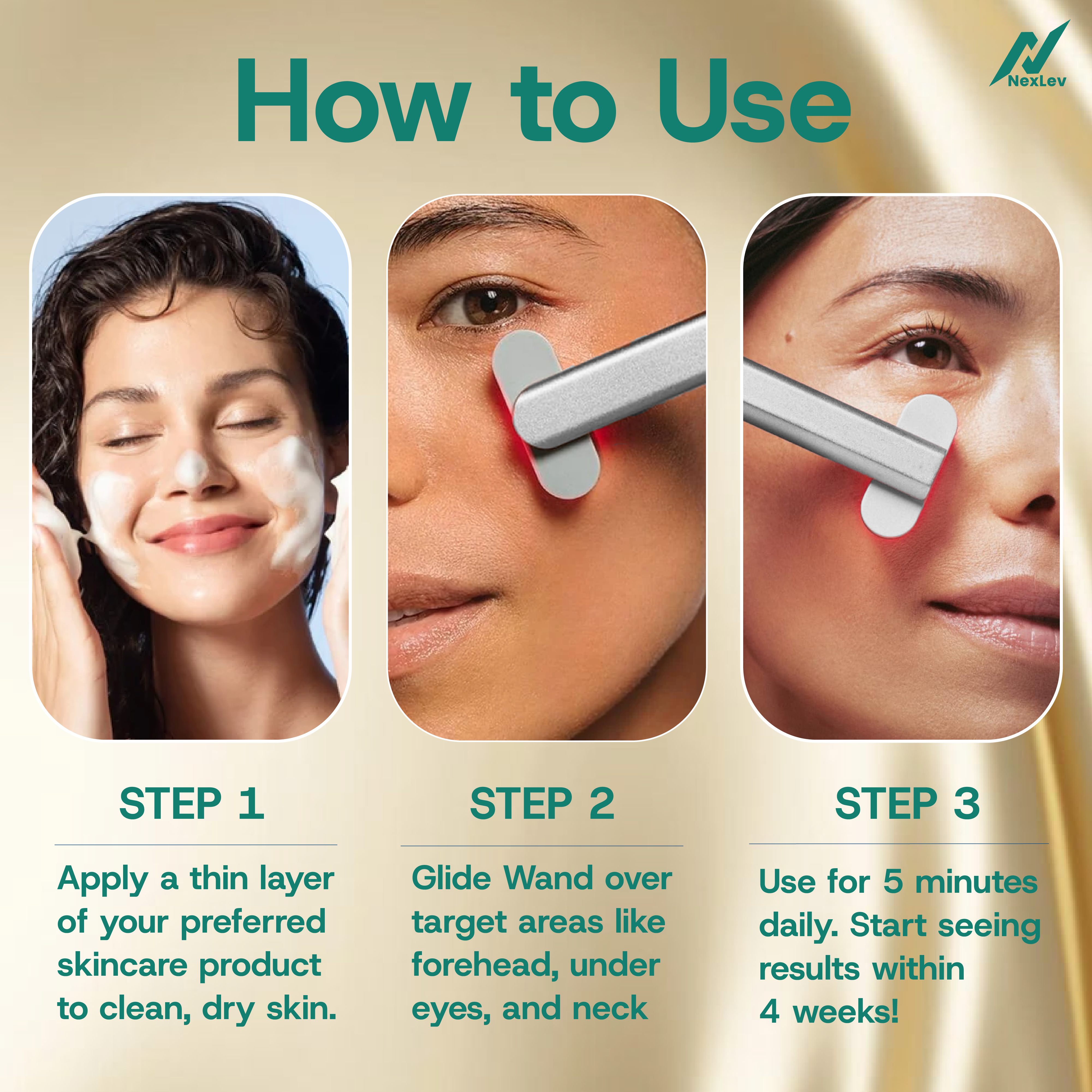 Nexlev Red Light Therapy Wand for Face and Neck | LE-06