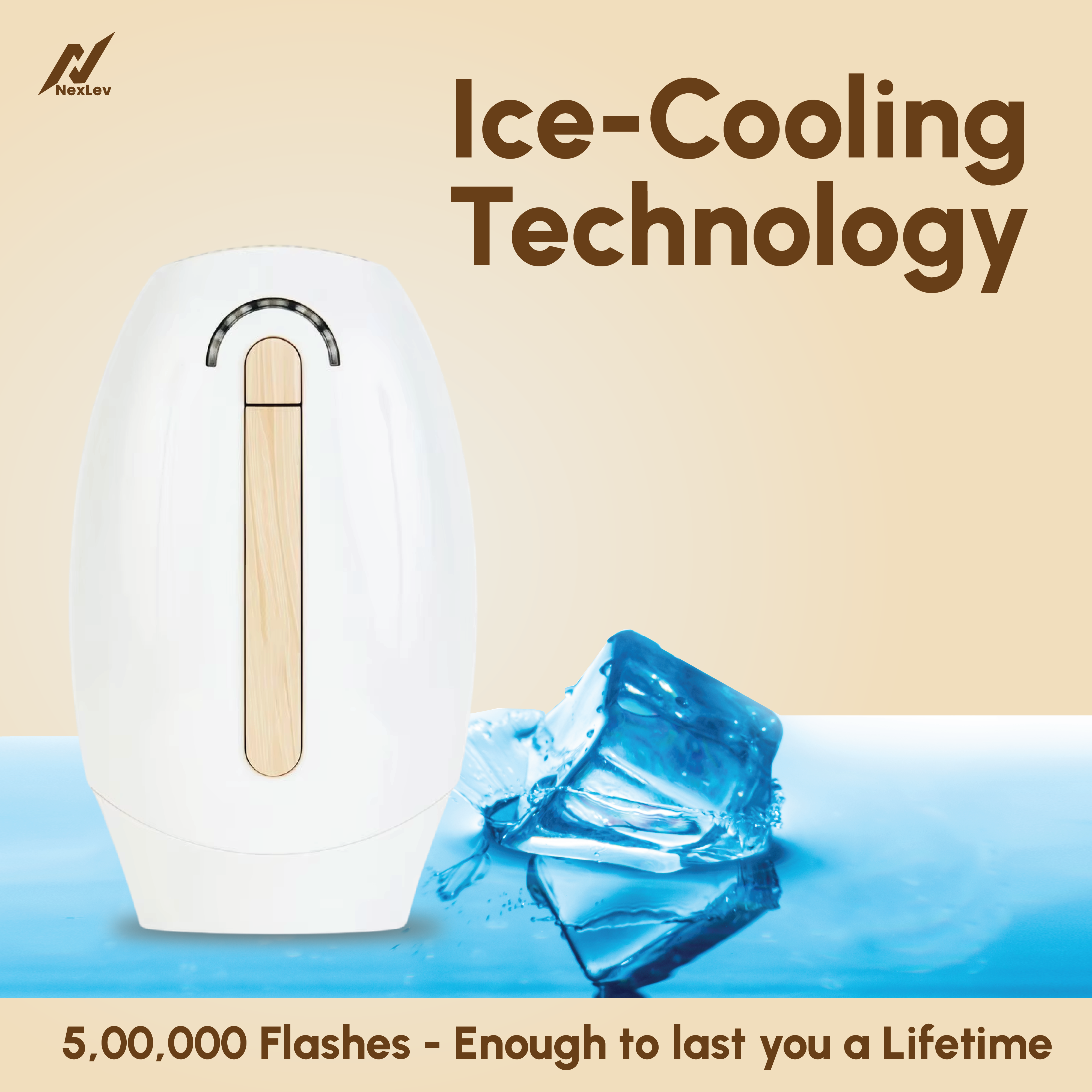 NexLev Laser Hair Remover Device | IPL-01