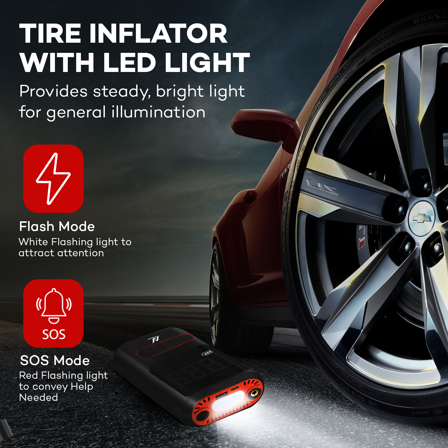 NexLev Cordless Tyre Inflator for Cars & Bikes | TIC-03
