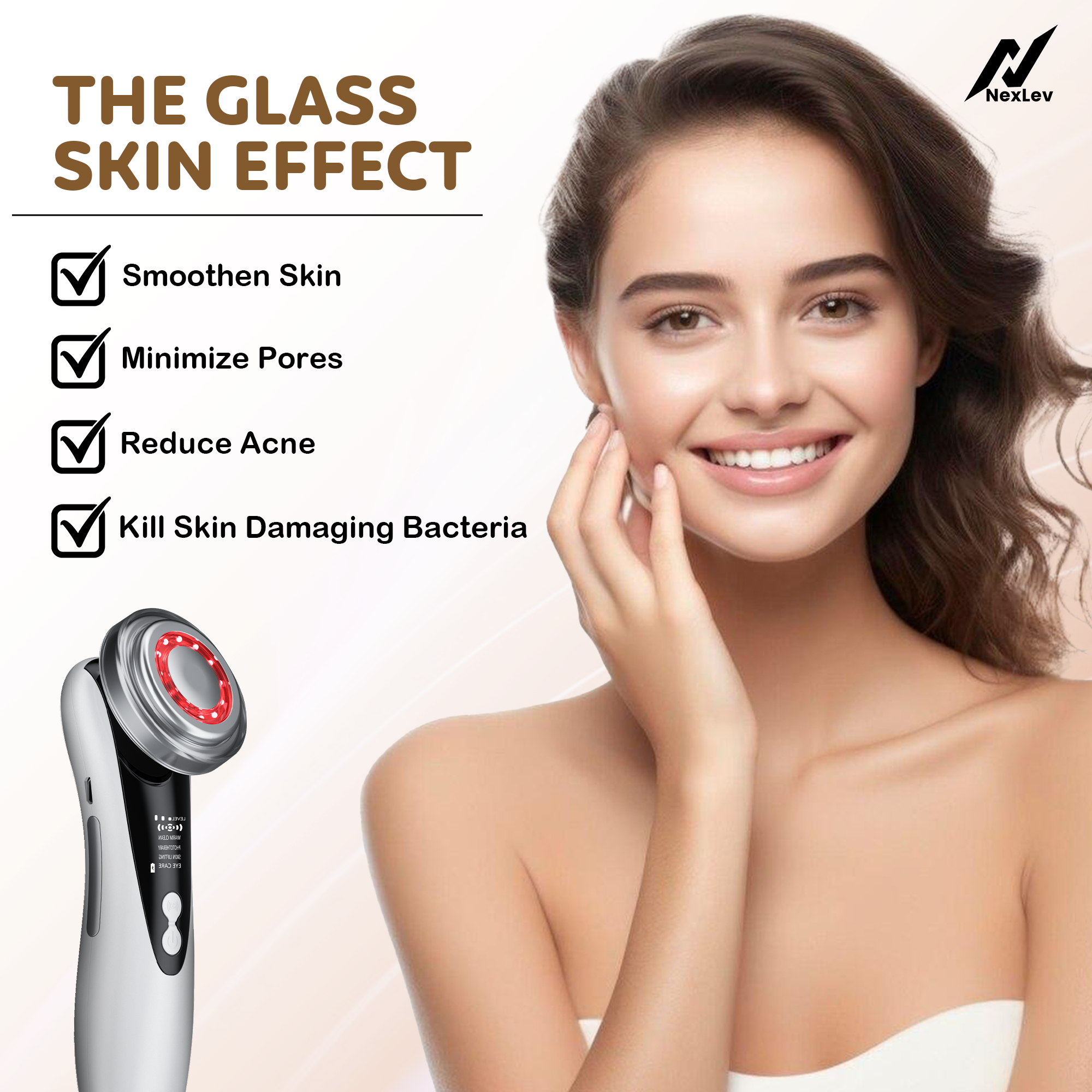 Nexlev Facial Device | Red & Blue Light Therapy LE-01