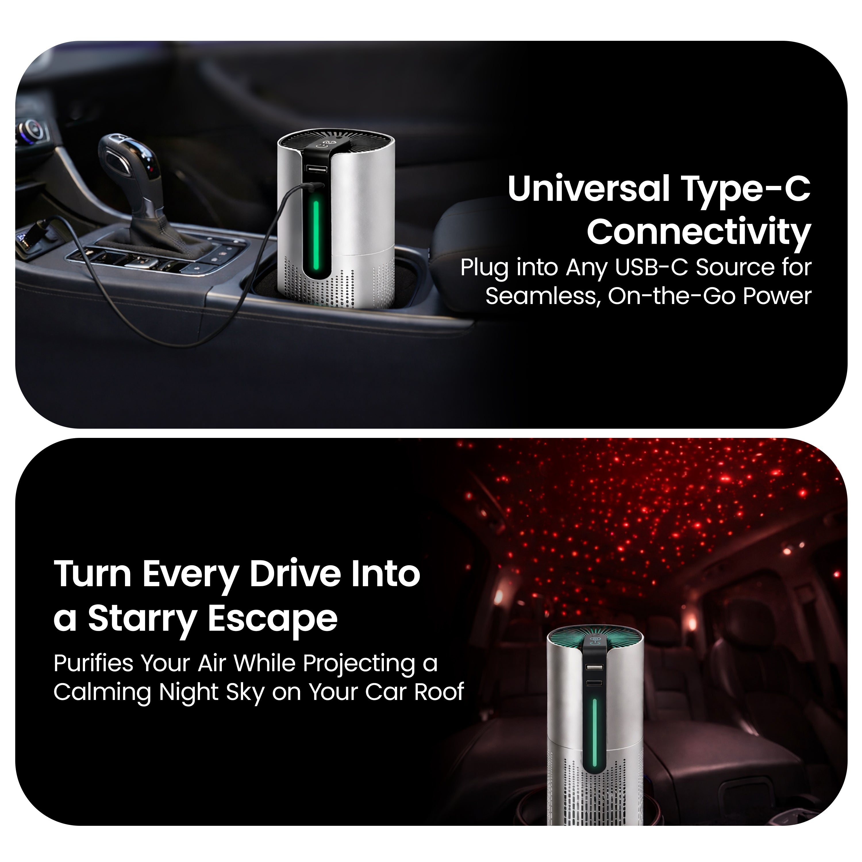 Nexlev Car Air Purifier | H13 HEPA Filter & Activated Carbon | CAP-05