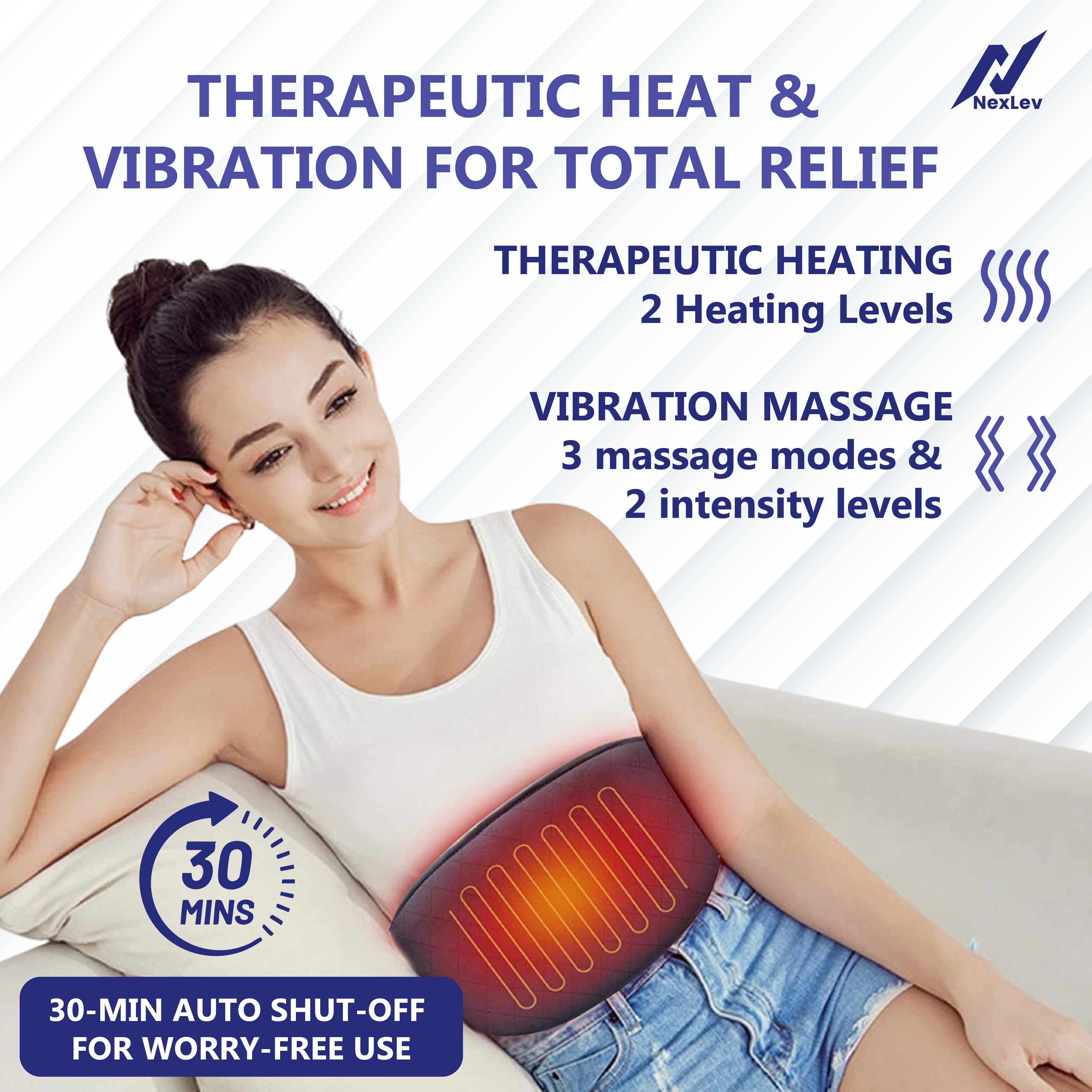 NexLev Orthopaedic Heat and Massage Belt HB-01