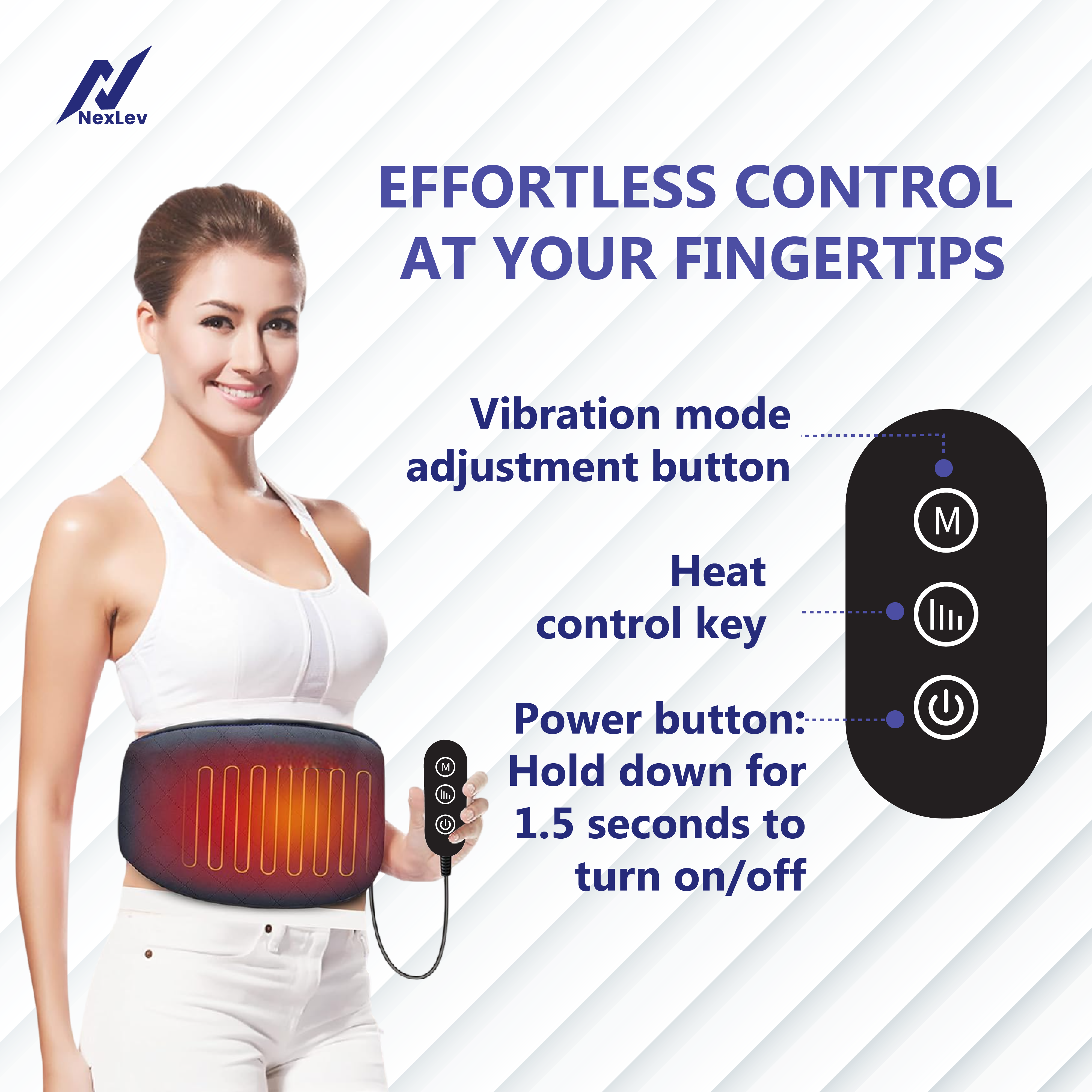 NexLev Orthopaedic Heat and Massage Belt HB-01