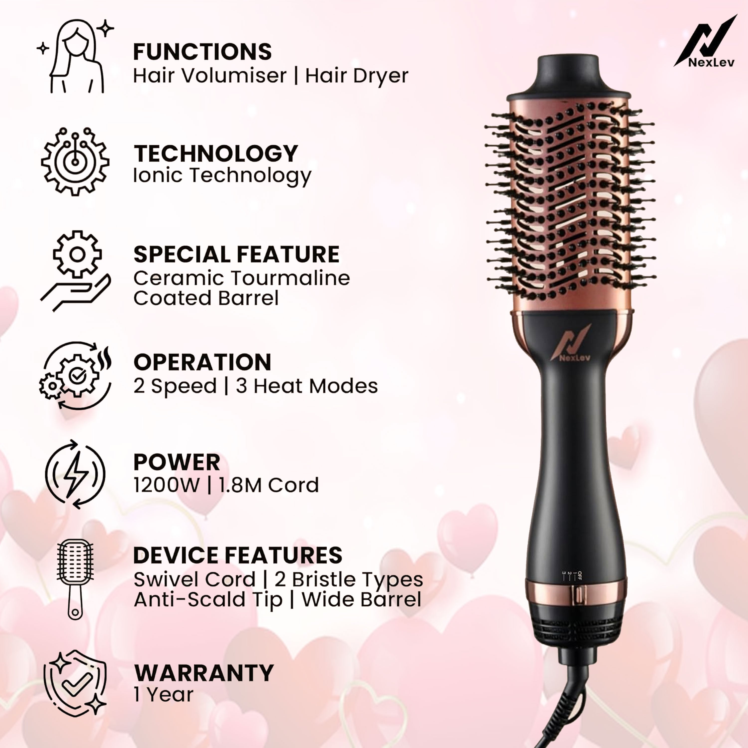 Hair Dryer (Him) + Hair Volumizer (Her)