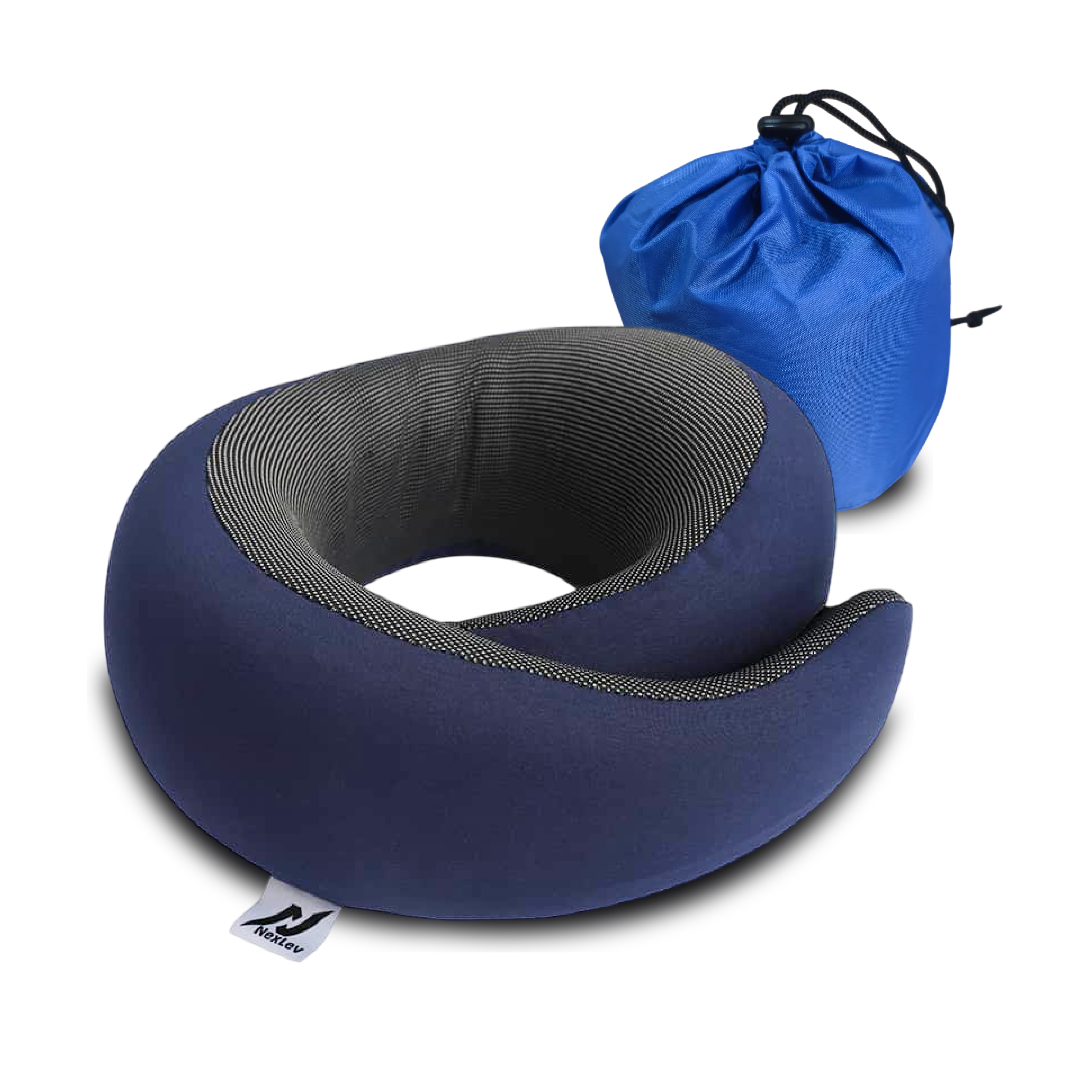 nexlev Travel Pillow Donut Style| 100% Pure Memory Foam| Compact and Ergonomic Design| Machine Washable| NP-06