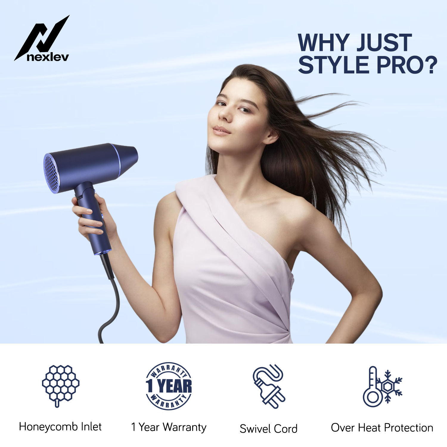 Nexlev IONIC Hair Dryer | (HD-01)