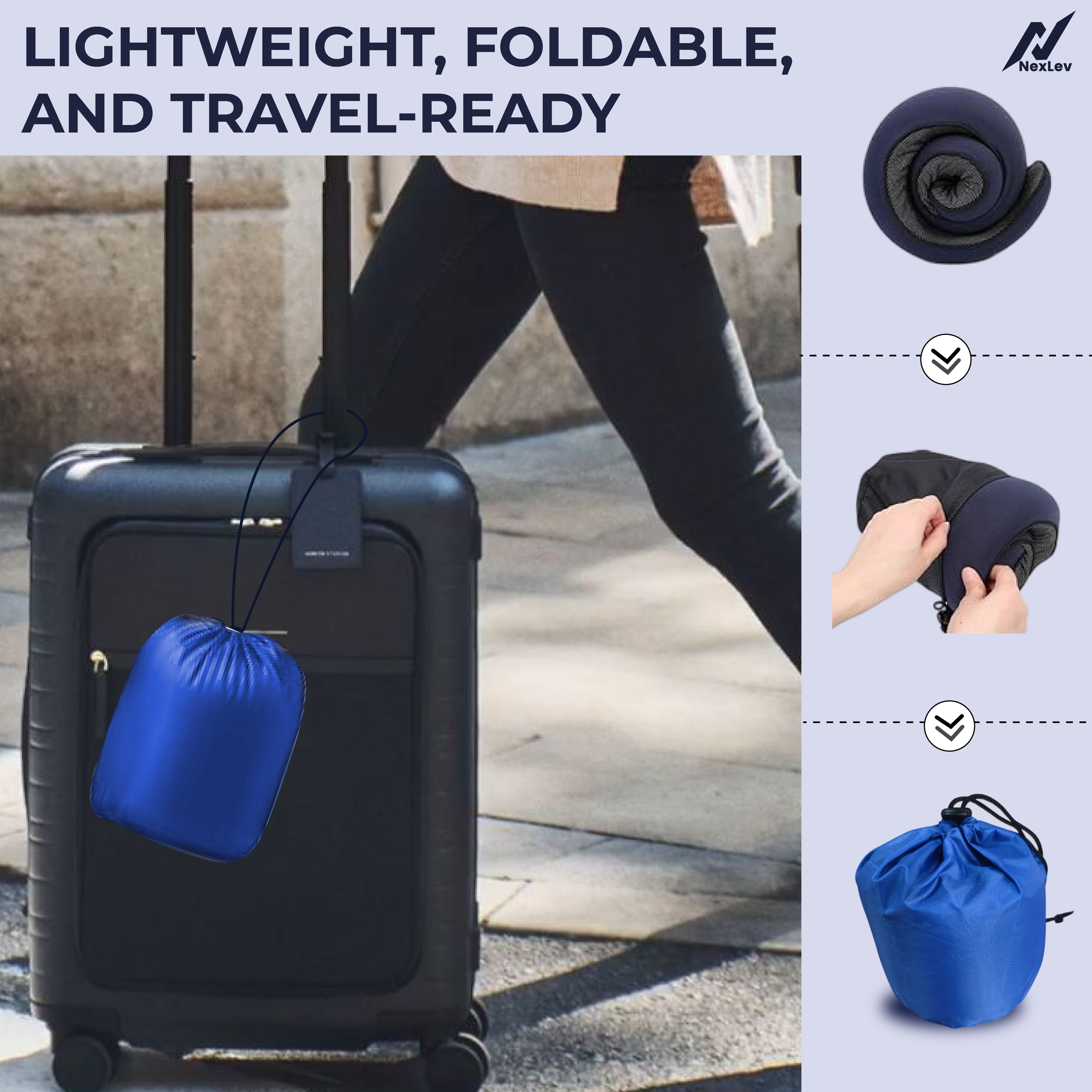 nexlev Travel Pillow Donut Style| 100% Pure Memory Foam| Compact and Ergonomic Design| Machine Washable| NP-06