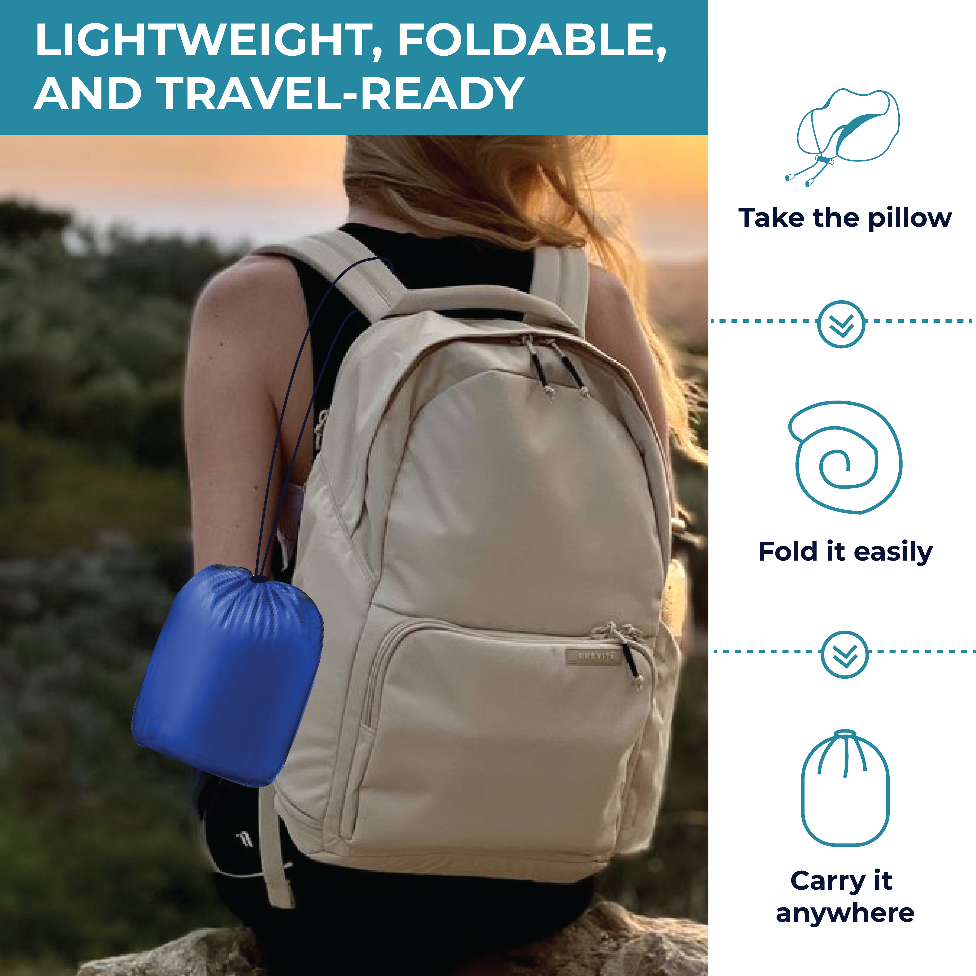 Nexlev Travel Pillow| 100% Pure Memory Foam| NP-01