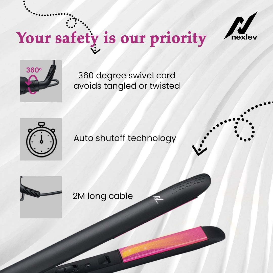 Hair Straightener| HS-01 (Black) | Nexlev Store