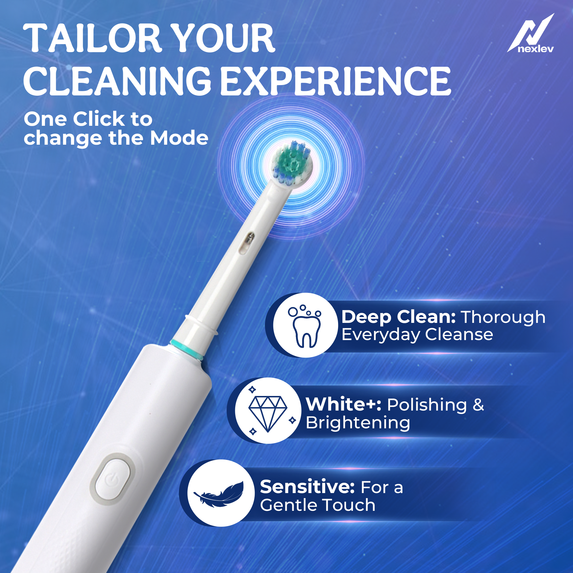 Nexlev Oscillating Electric Toothbrush | (ETR-06)