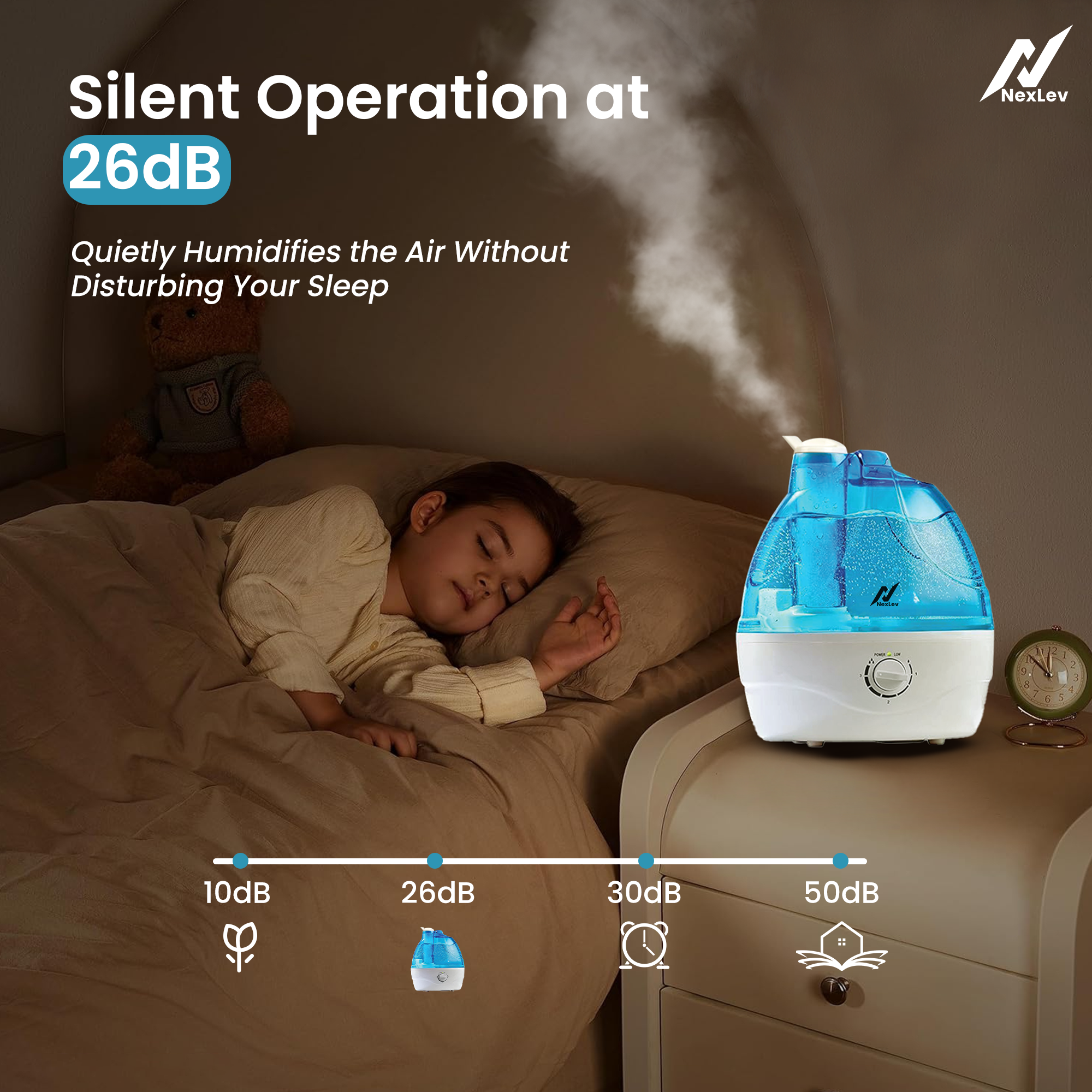 NexLev Cool Mist Humidifier HU-02
