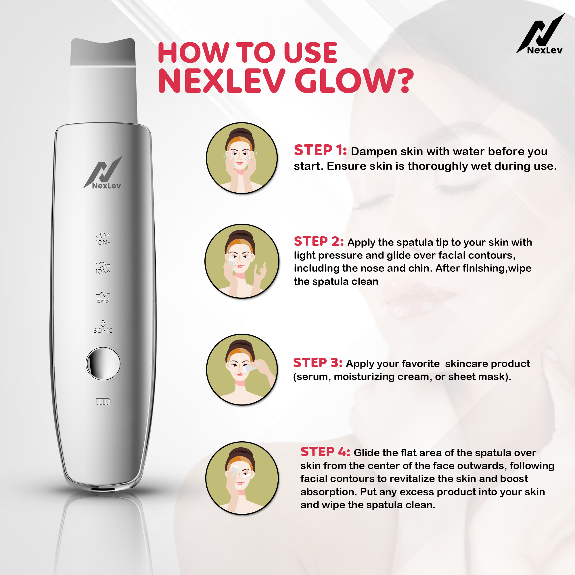 Nexlev Skin Scrubber LE-03
