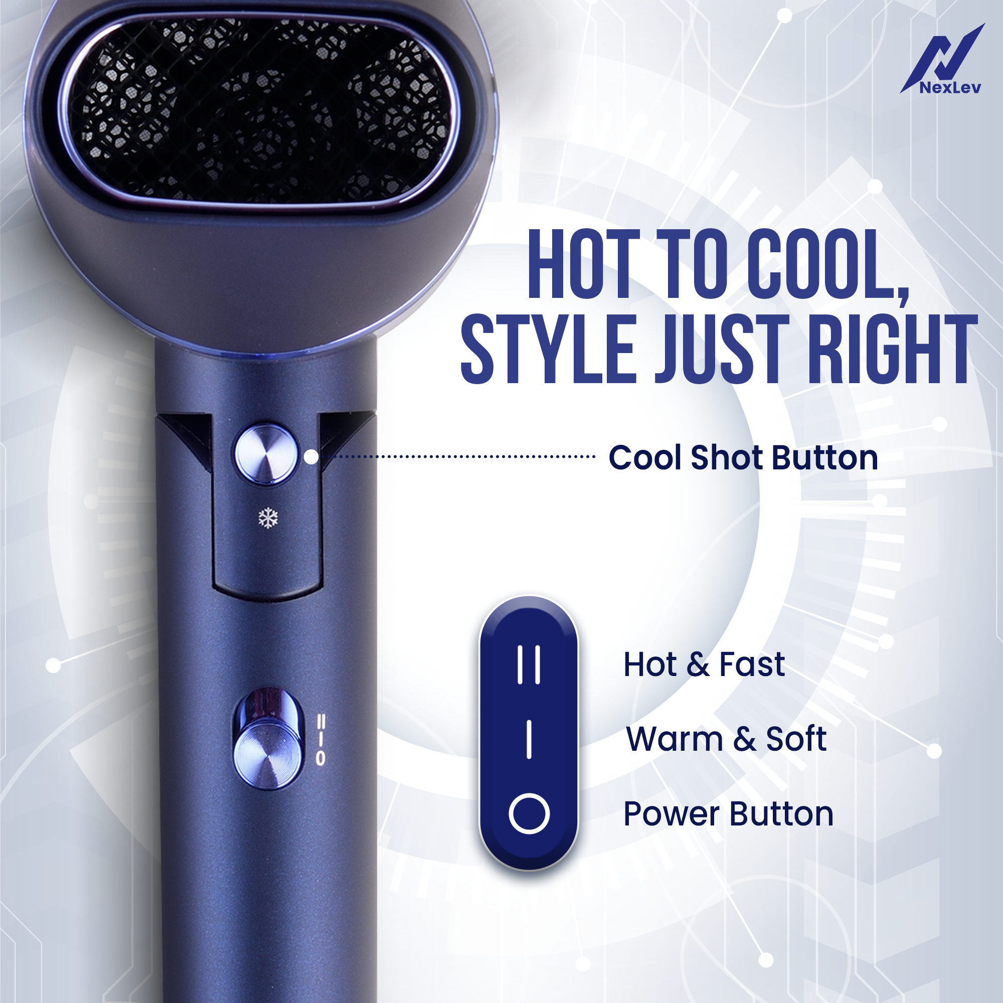 NexLev IONIC Hair Dryer | HD-01