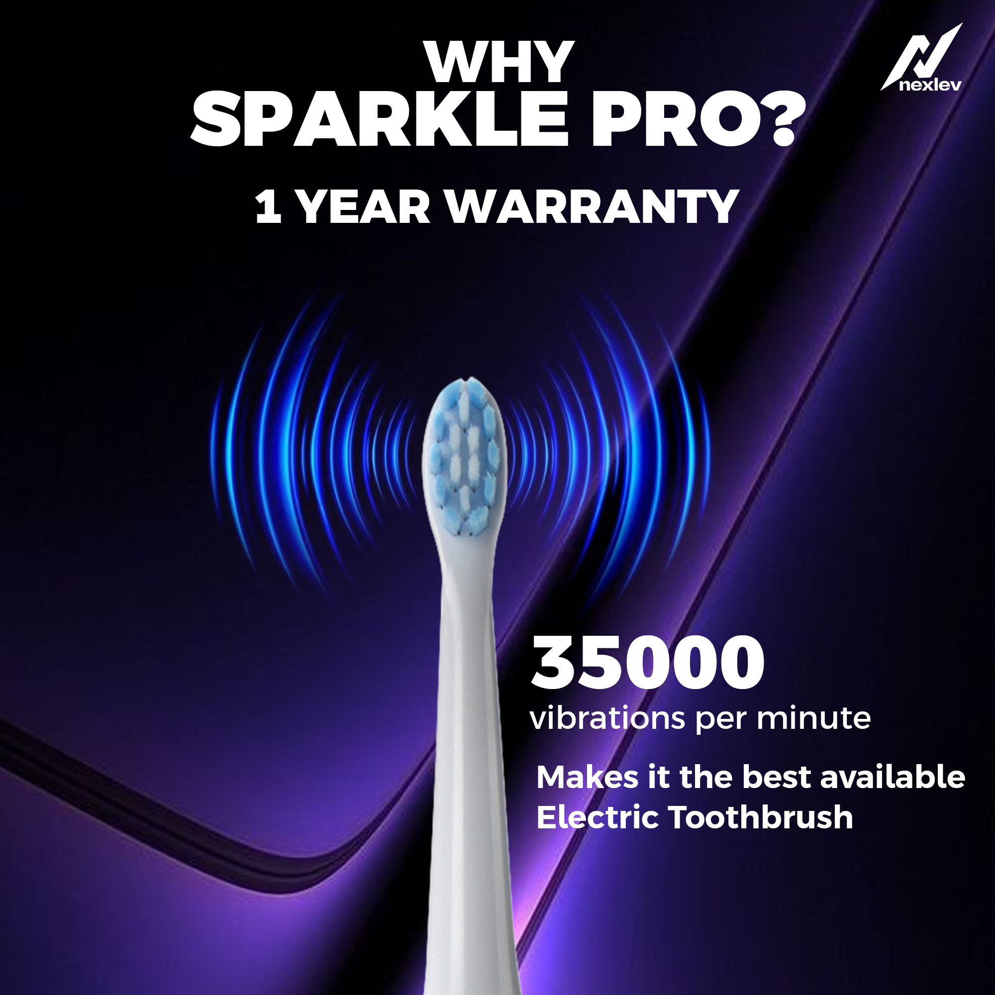 Electric Toothbrush - Sparkle Pro - white | ETC-04