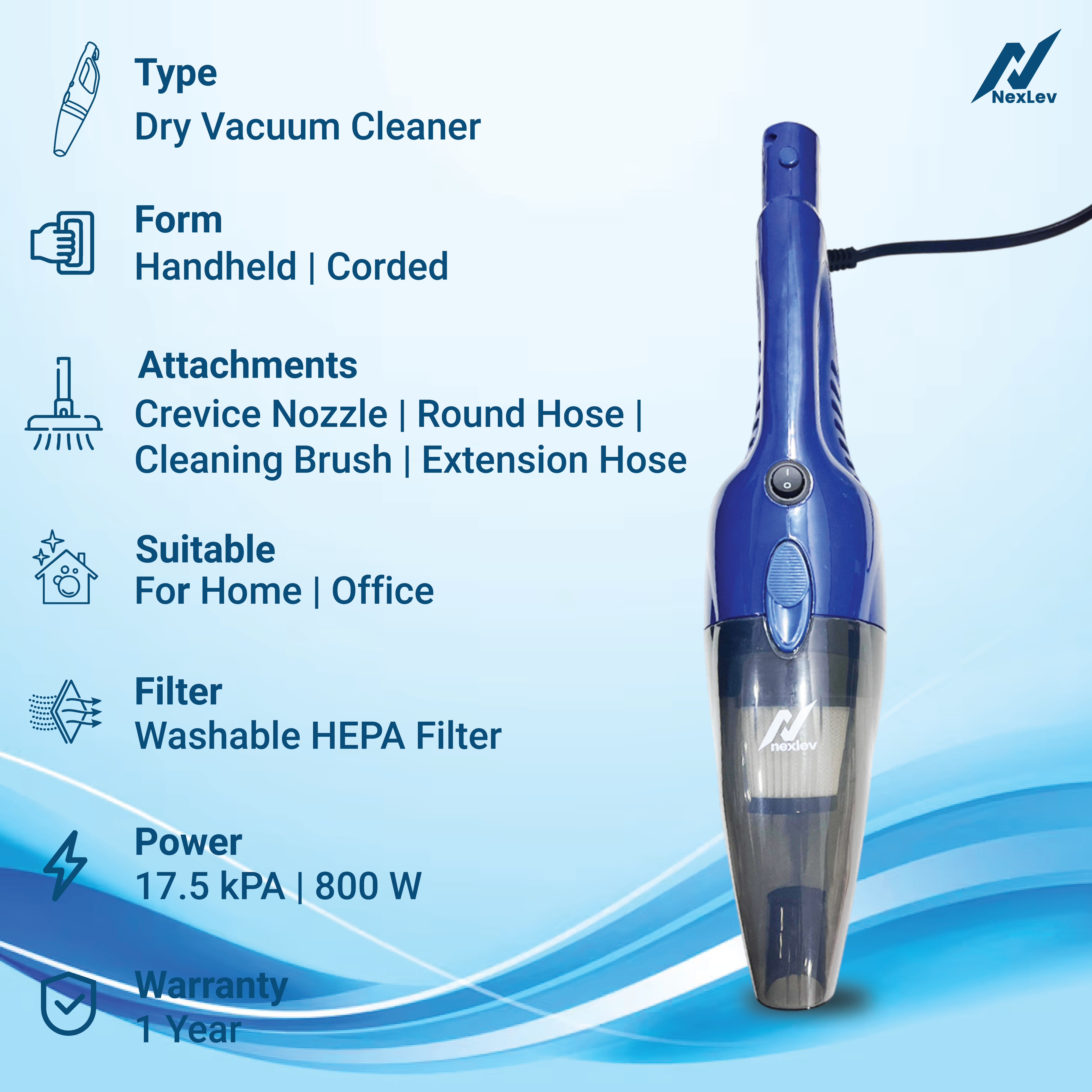 Nexlev Handheld Vacuum Cleaner - VC-06